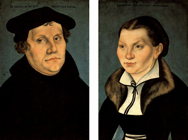 Lutero y su esposa.