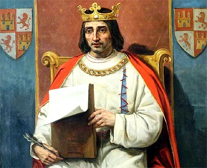 Resultado de imagen para Foto de rey Alfonso X de Castilla, con Violante de AragÃ³n