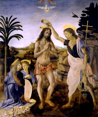 Resultado de imagen de andrea verrocchio bautismo de cristo